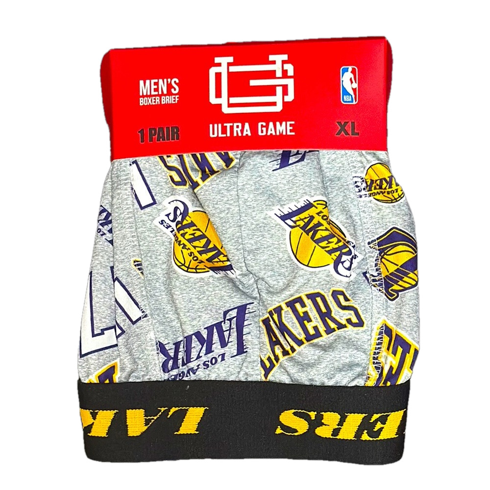 Mens Los Angeles Lakers Licensed Boxer Briefs - Size Extra Large XL - NWT